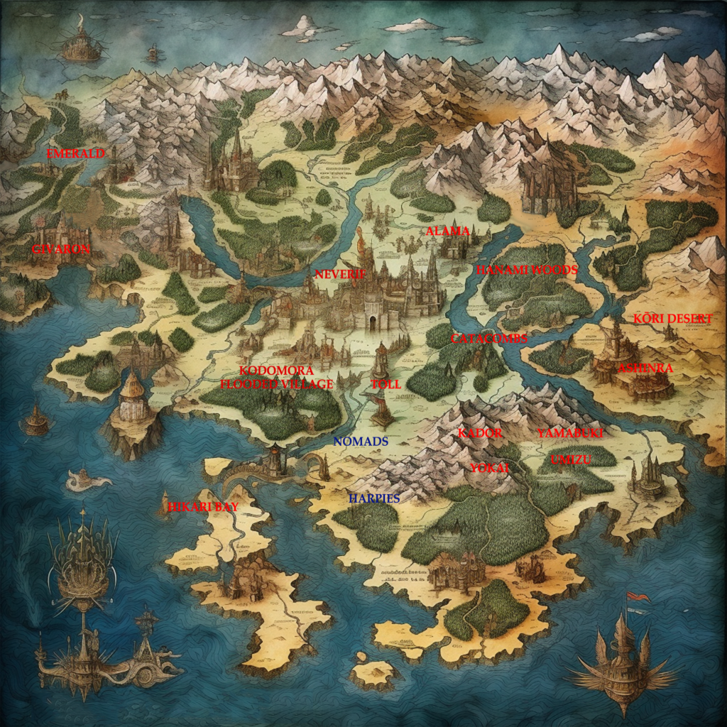The world of Whispers of Kitsune